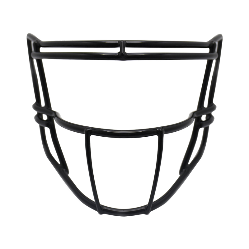 Mặt nạ bảo hiểm bóng đá sắt đen với lớp phủ PVC - Bảo vệ bền bỉ cho vận động viên